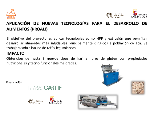 Aplicación de nuevas tecnologías para el desarrollo de alimentos (PROALI)